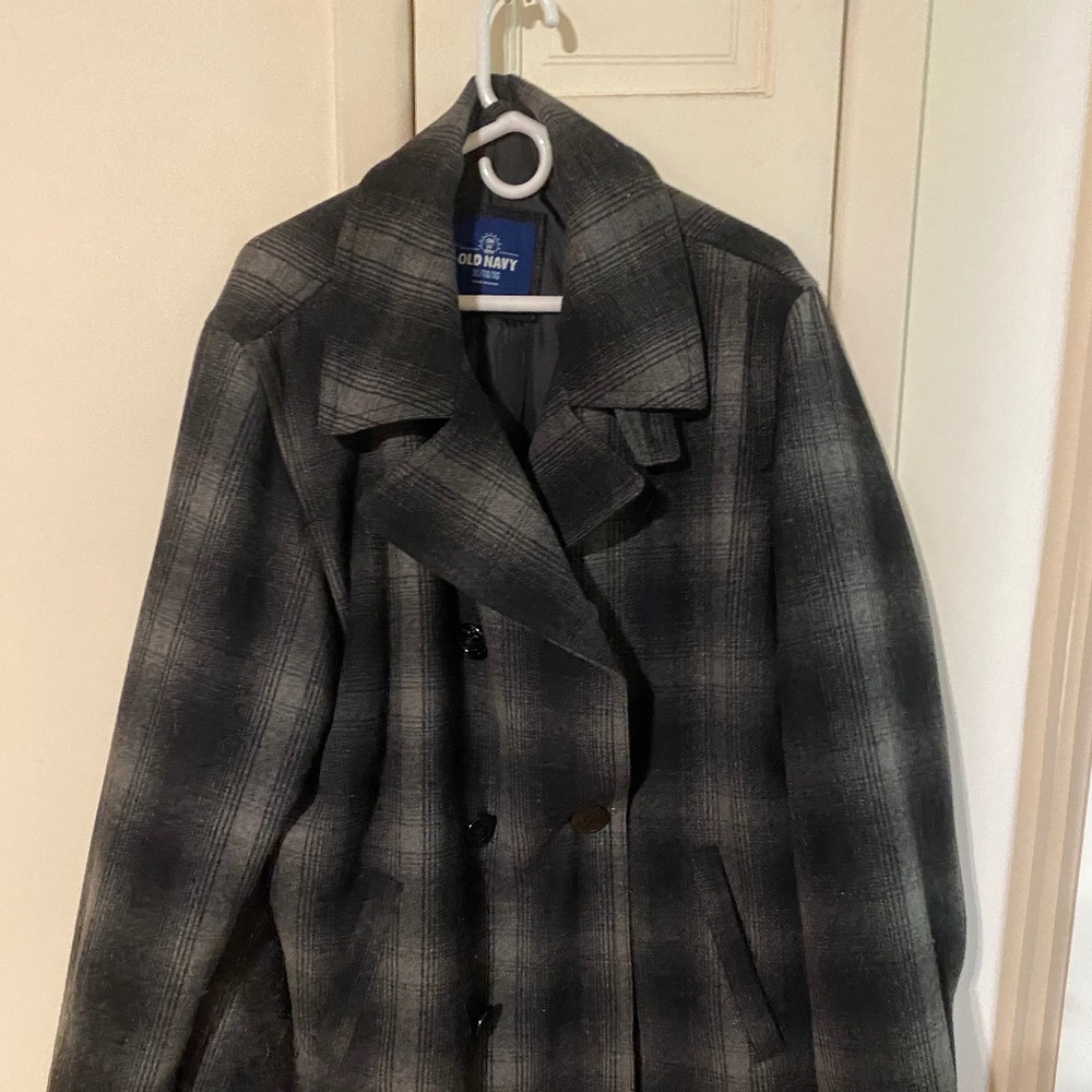 Plaid peacoat